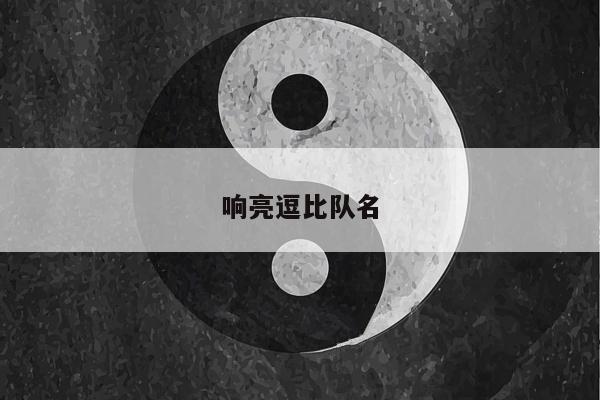 响亮逗比队名