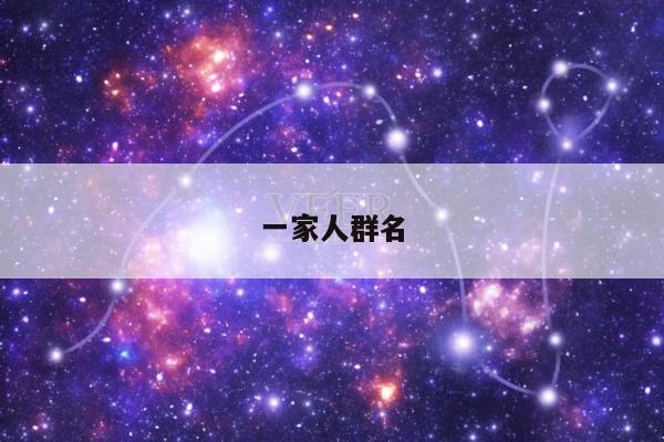 一家人群名